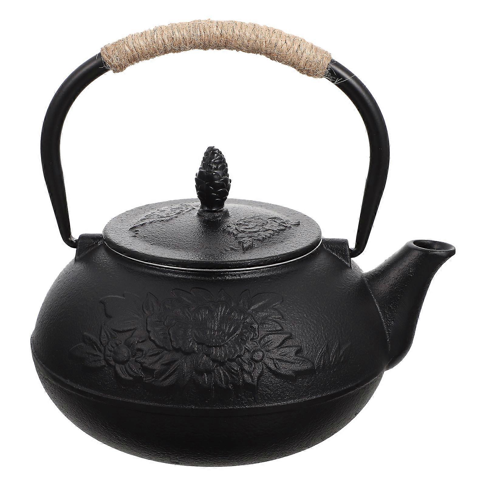 Teapots Stove Top Iron Teapot Household Item 18x14x16cm Black Heating 1Pack