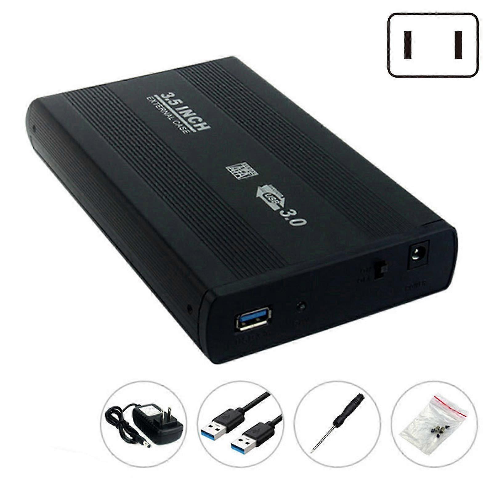 USB 3.0 External Hard Drive Enclosure Sturdy Aluminum Alloy Construction for Data Backup