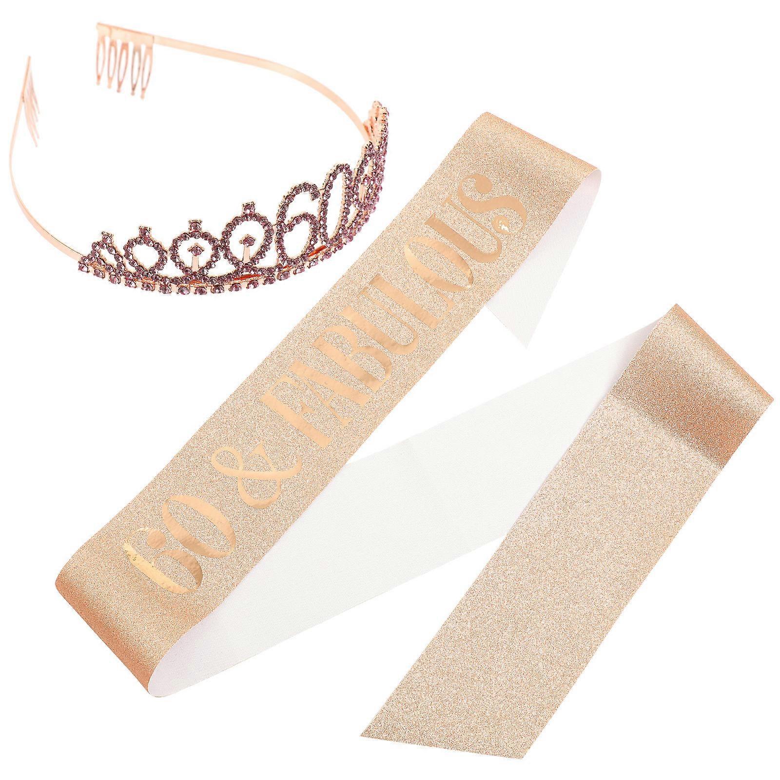 Birthday Crown Decor 60th Birthday Decorations Women for Decoration 1Set