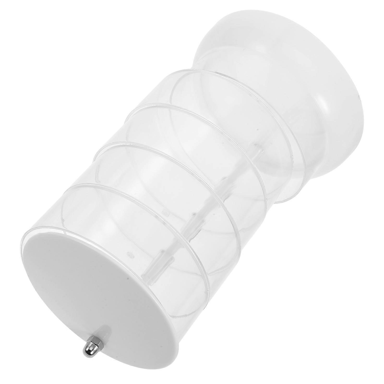 Clear Display Case Rotating Desk Organizer Modern Vanity Organizer Acrylic Round 8.7×5.1×5.1in Rotation 1Pack