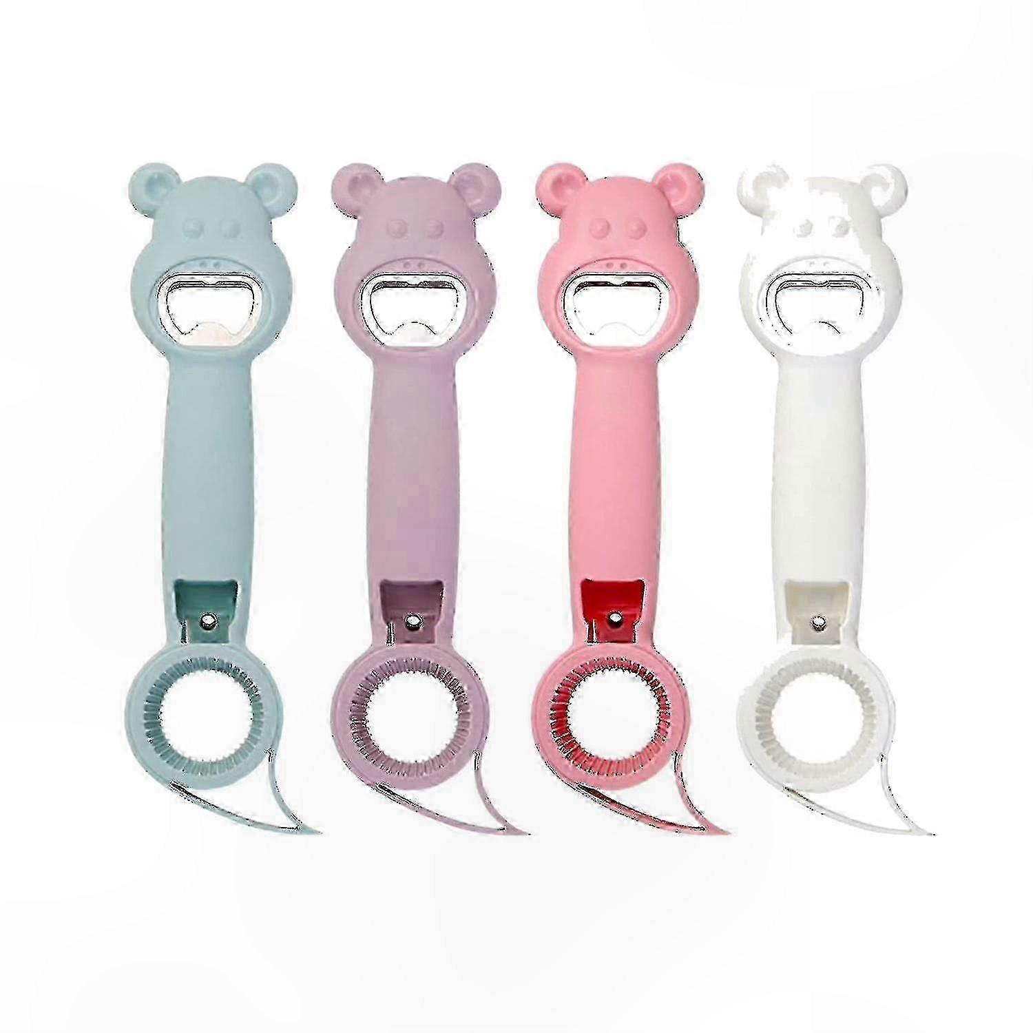 4-Piece Multi-Function Bottle Opener Tool Set for Home and Outdoor Use