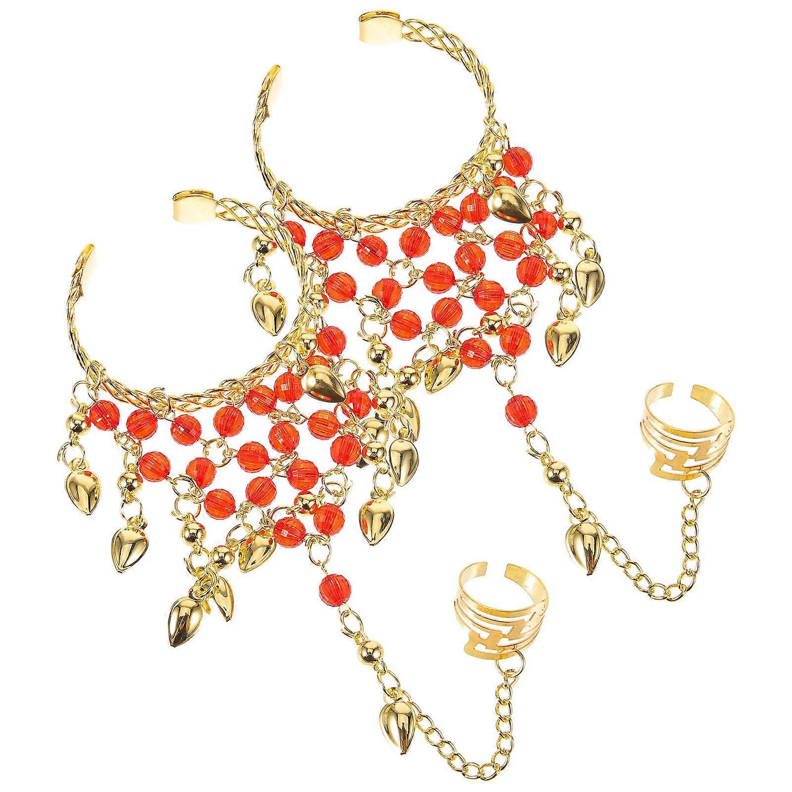 Dance Bracelet with Bead Tassels for Performance and Practice Supple Lightweight