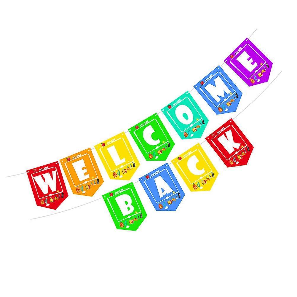 Welcome Back Banner Set for Campus, Classroom & School Event Decorations – Wall Hanging Sign for First Day of School & Teacher Parties
