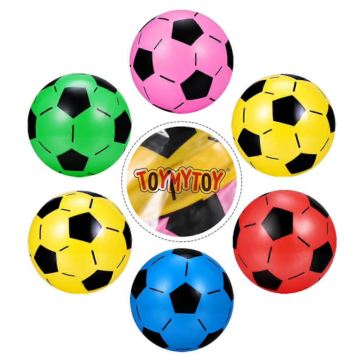Inflatable Soccer Ball for Kids Assorted of 6 Great for Learning Play Catch and Stress Relief