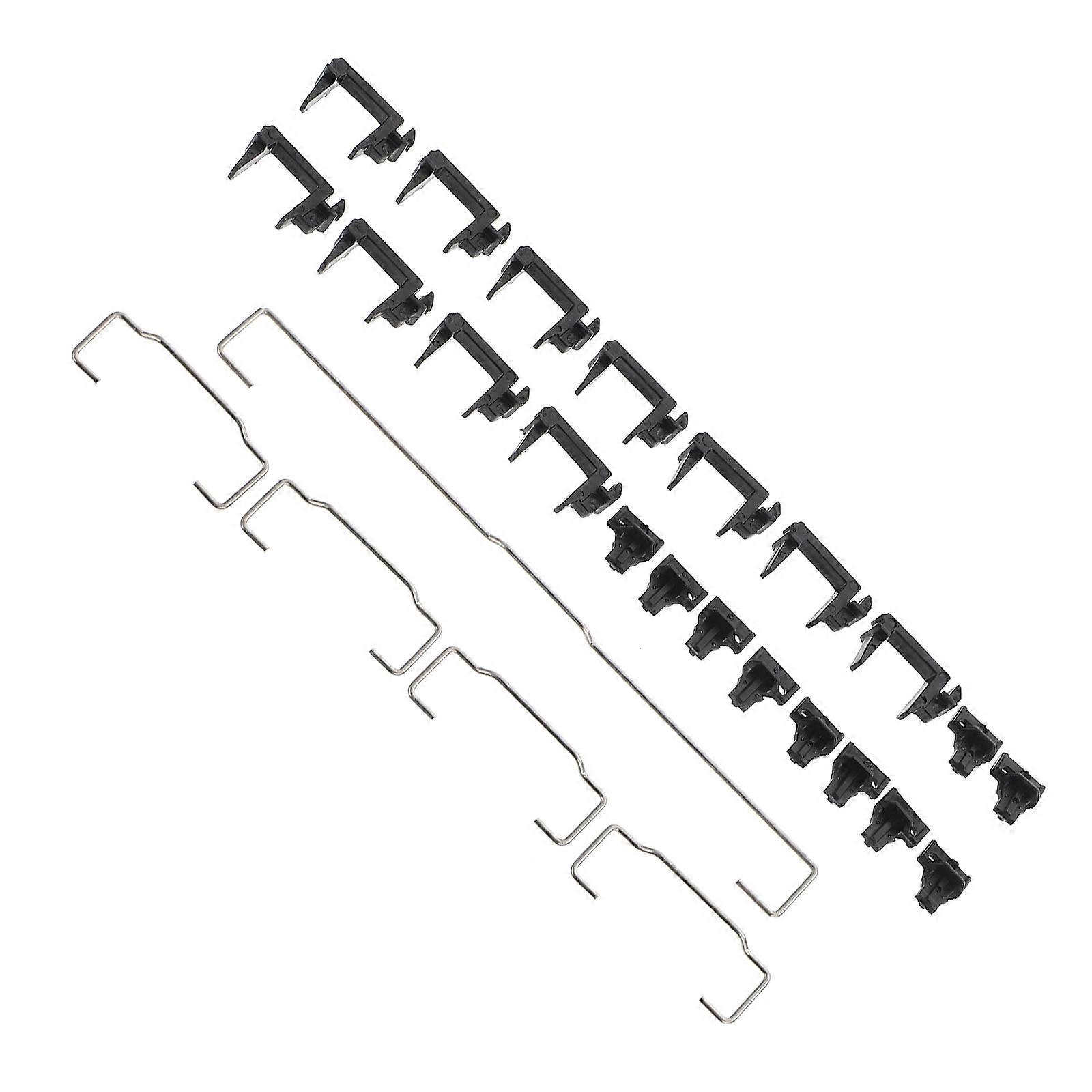 Black Stainless Steel Key Stabilizer Kit for Keyboard Use 1x6.25 and 4x2u Compatible with GH60 87 Keyless Keyboard