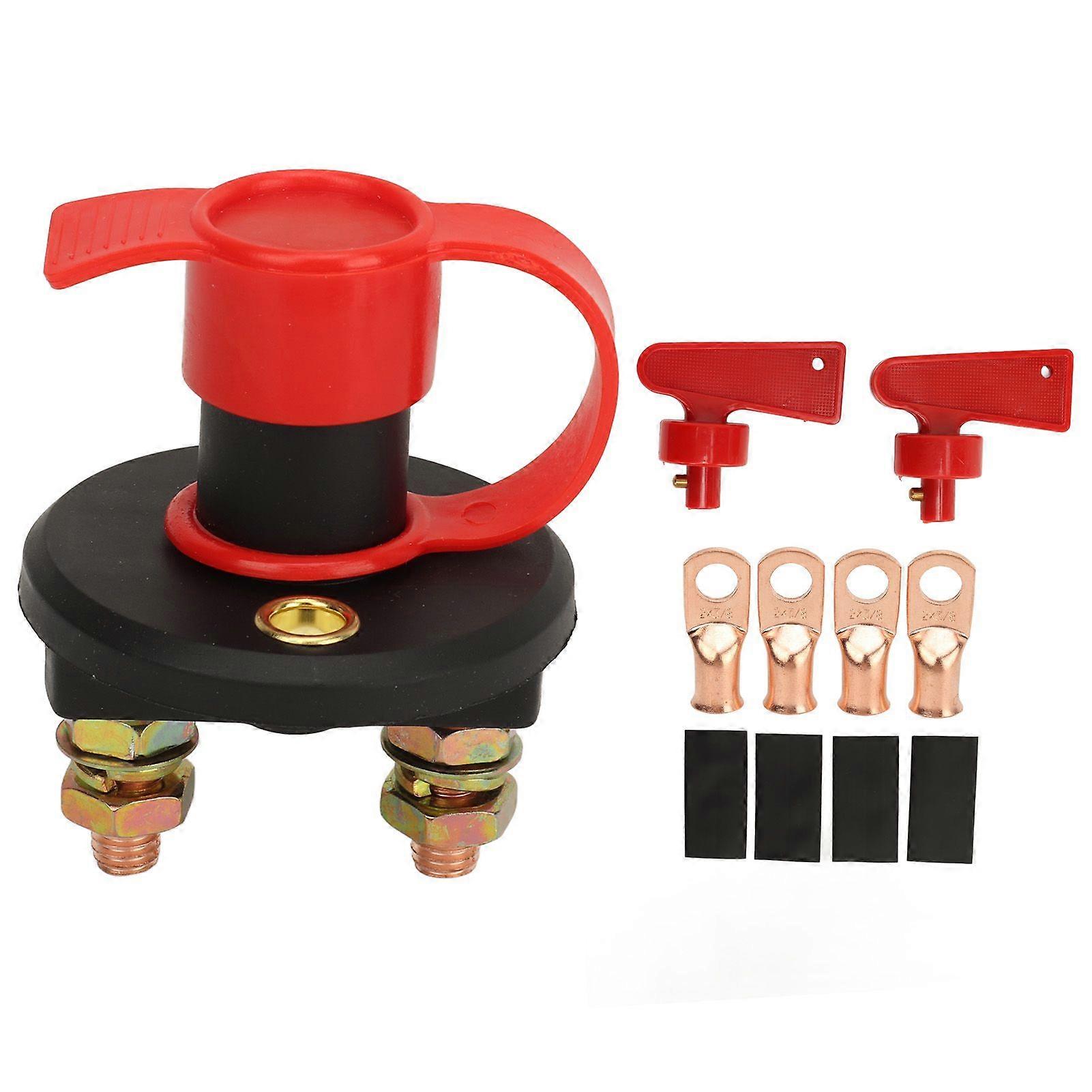 12V 24V battery disconnect switch with 2 switches 4 brass terminals