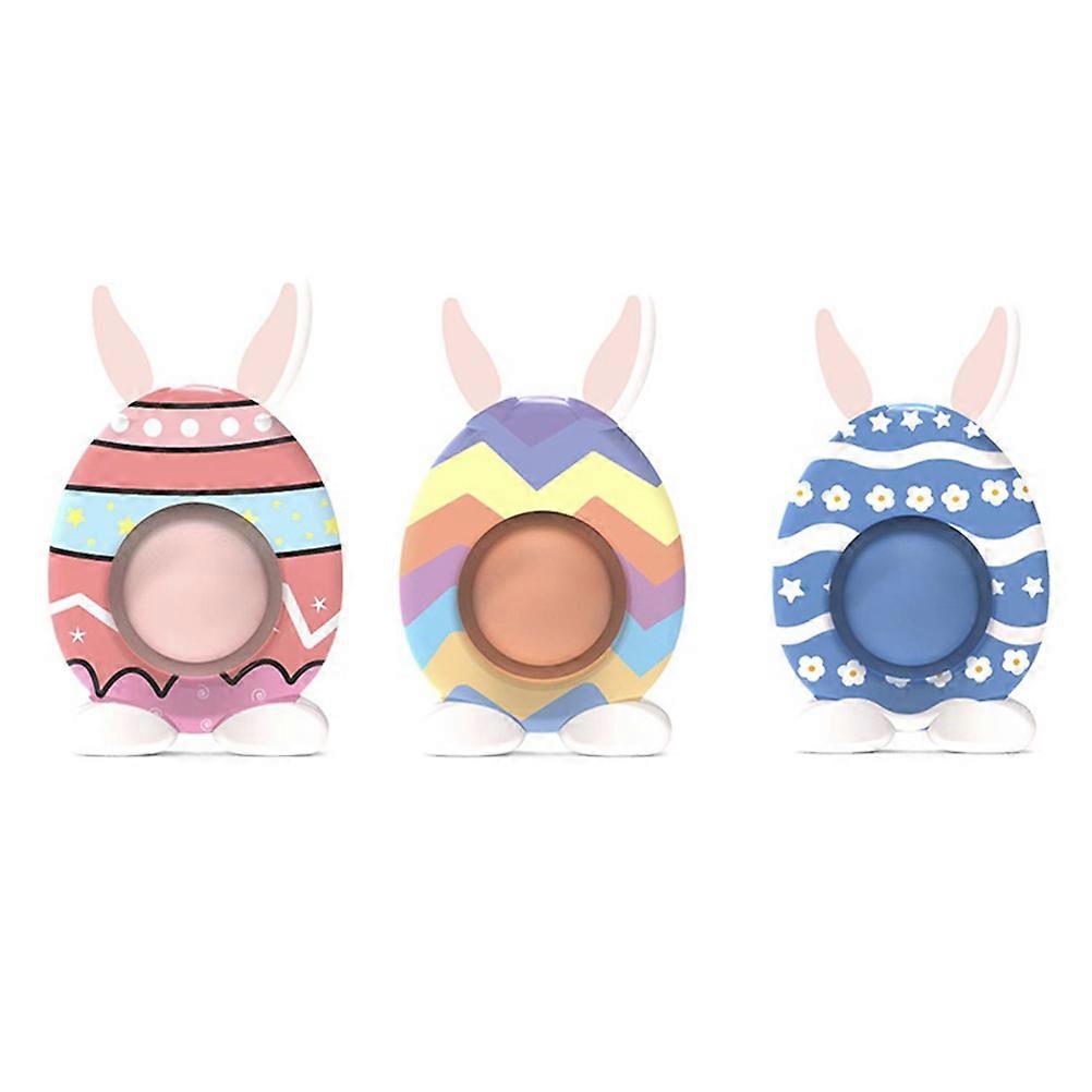 3 Pcs Easter Rabbit Push Bubble Toy Children Adult Sensory Stress Relief Toy Silicone Finger Press Bubble Toys