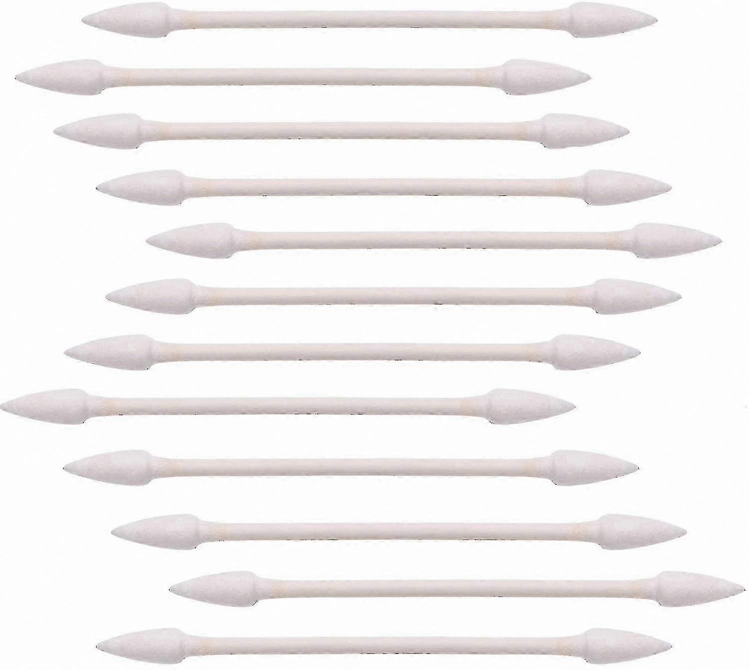 200 Count Double-Tip Cotton Swabs with Paper Sticks, Pointed Shape for Precision Tasks