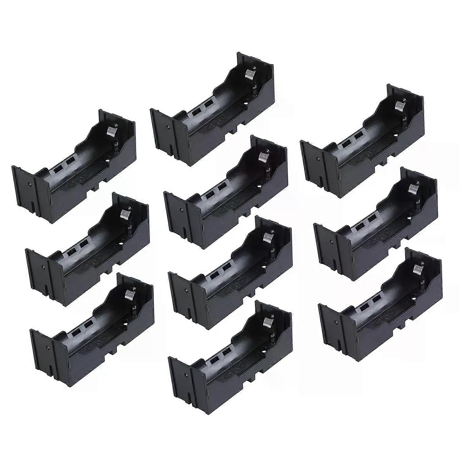 Plastic Single 26650 Battery Holder Case Storage Box 10Pcs Black