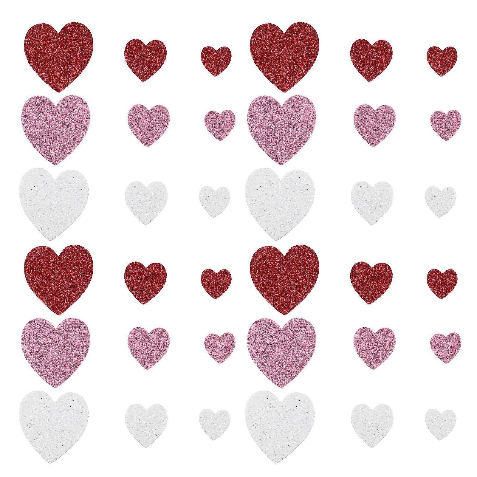 EVA Heart Shaped Adhesive Stickers for Home Decoration Assorted Color Safe and ScratchFree