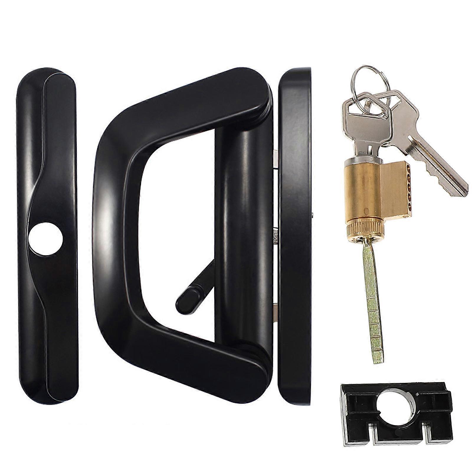 Zinc Alloy Sliding Door Lock with Key – Durable Glass Door Latch for Bedroom, Balcony, and Kitchen – Secure & Versatile Privacy Lock for Multiple Uses
