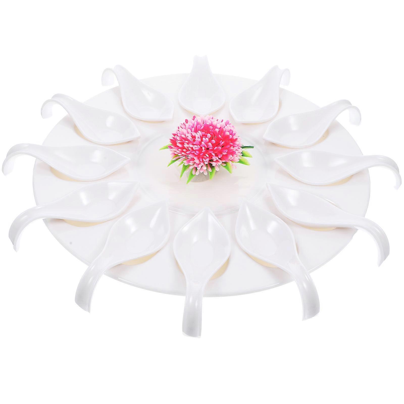 Deviled Egg Tray Catering Platter For Gatherings Featuring Multiple Grids Design 29.8X29.8CM With Easy Cleaning Function 1Set