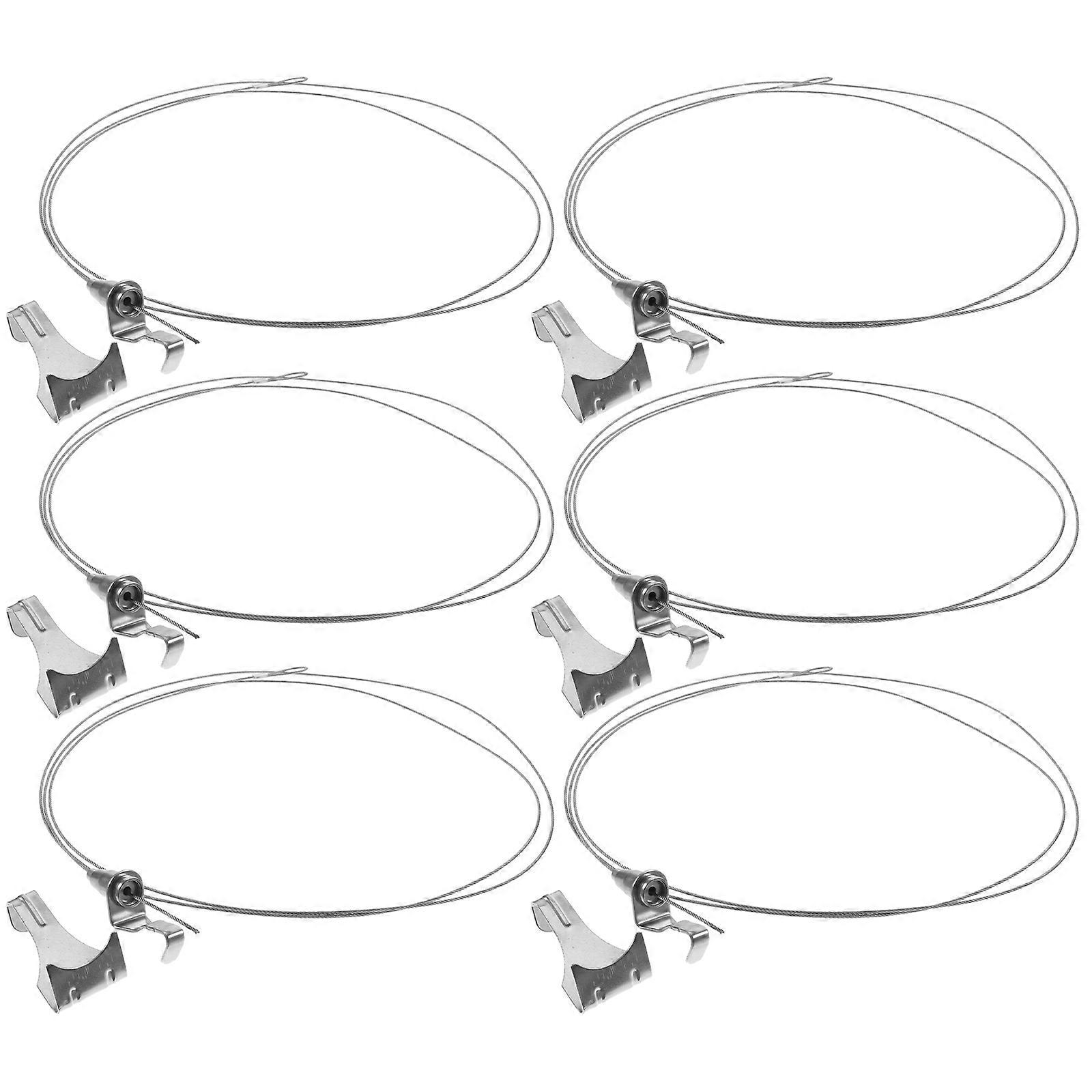 Adjustable Picture Rail Hooks Kit with Wire – 6 Sets for Homes, Offices, Galleries, and Exhibitions
