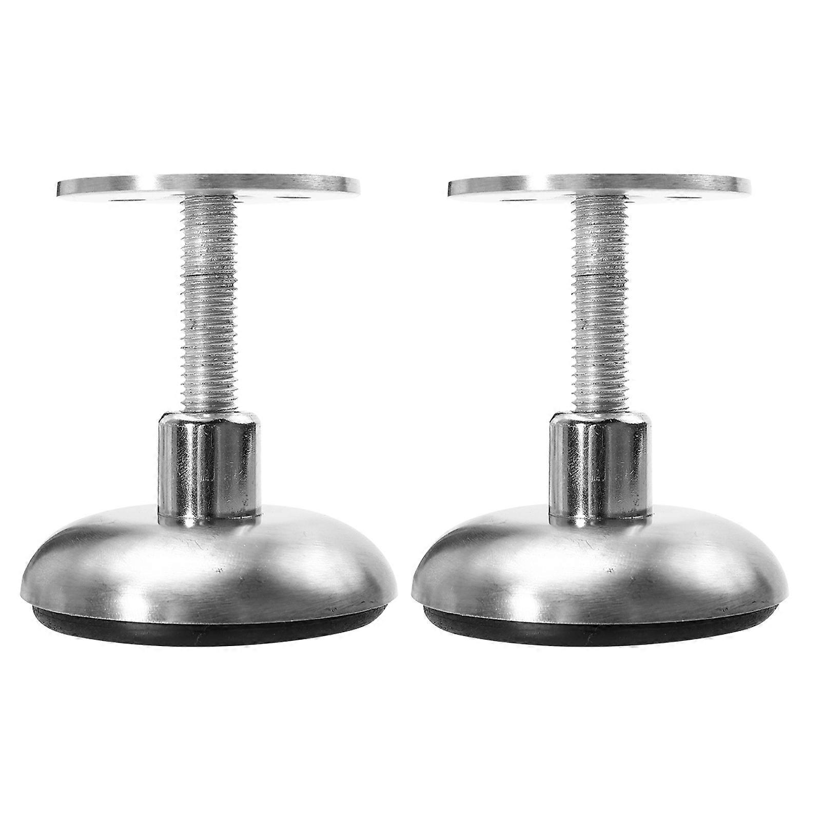 Furniture Adjustable Legs For Cabinets With Support Function In Silver 6.3x6.3cm Modern Style 1 Set