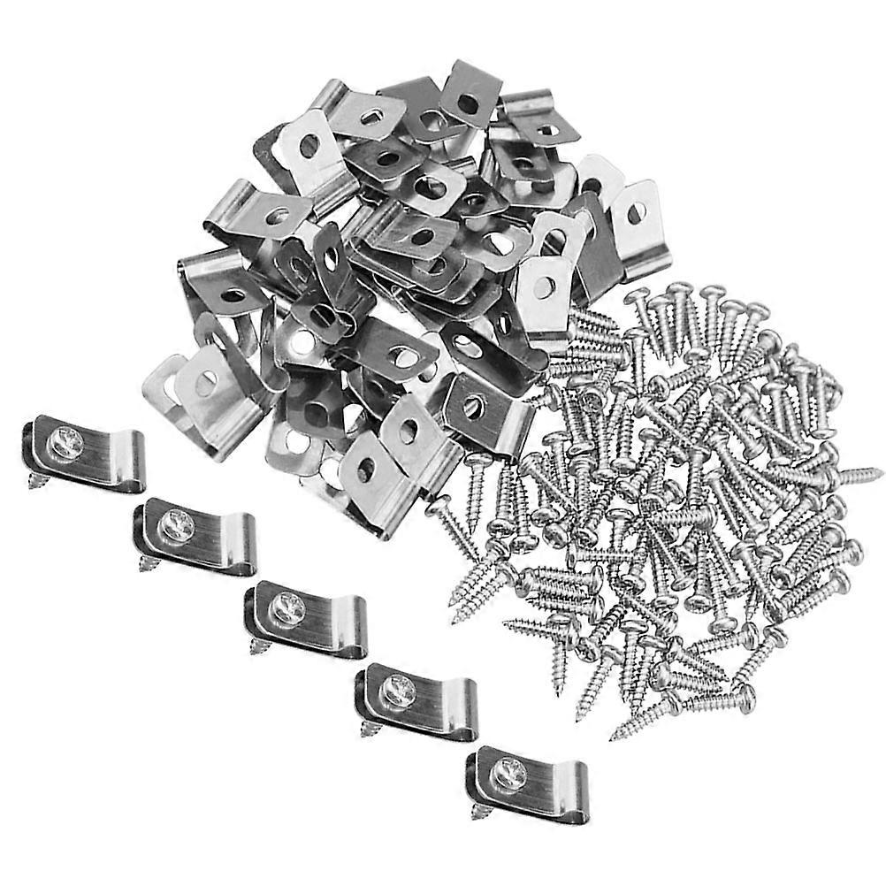 Aluminum Wire Fence Clips 100 Sets – Durable Fasteners for Livestock Fencing, Includes Screws, Easy Installation, Lightweight & Rust Resistant