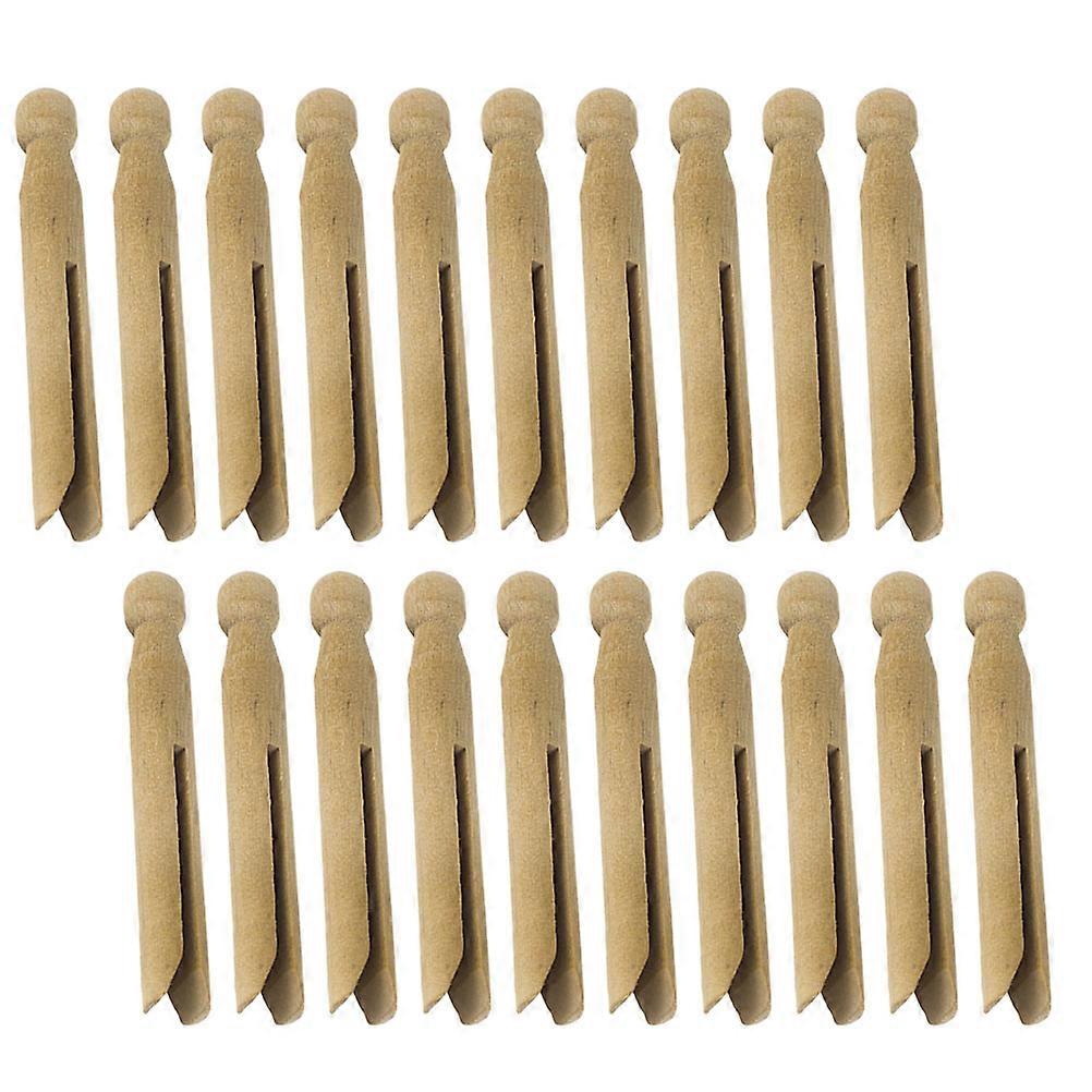 Craft Enthusiasts Essential Memo Clips Holder 20Set 11cm Long Wooden Design For Home Office And Shop Decoration