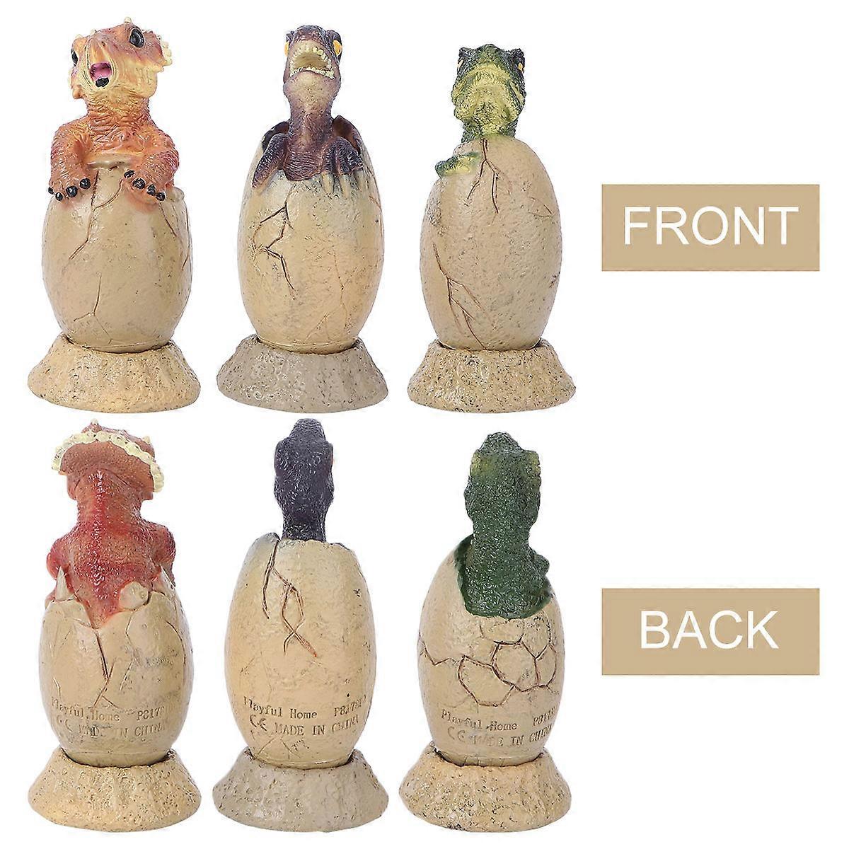 3Pcs Dinosaur Figurines For Kids Bedroom Decoration Assorted Use Desktop Decor