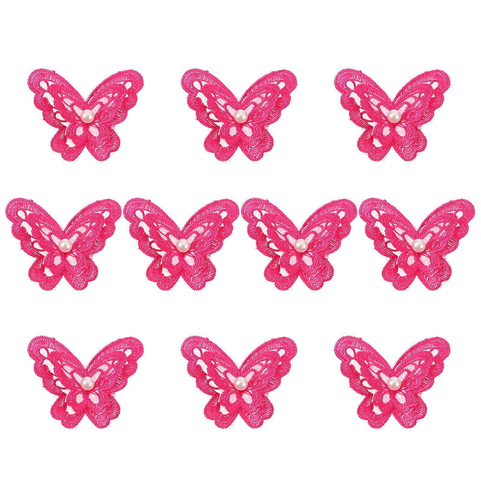 10pcs Handmade Sturdy Butterfly Applique Patches for Clothing, Bags & Crafts – Durable Embellishments for DIY Dress, Hat & Fabric Decor Projects