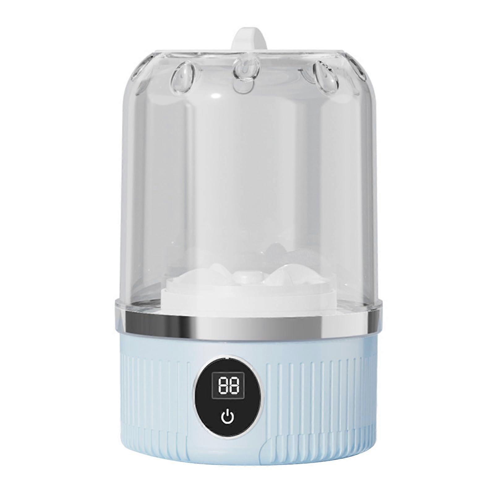 Portable mini washing machine, USB rechargeable, for underwear, baby clothes, socks, blue