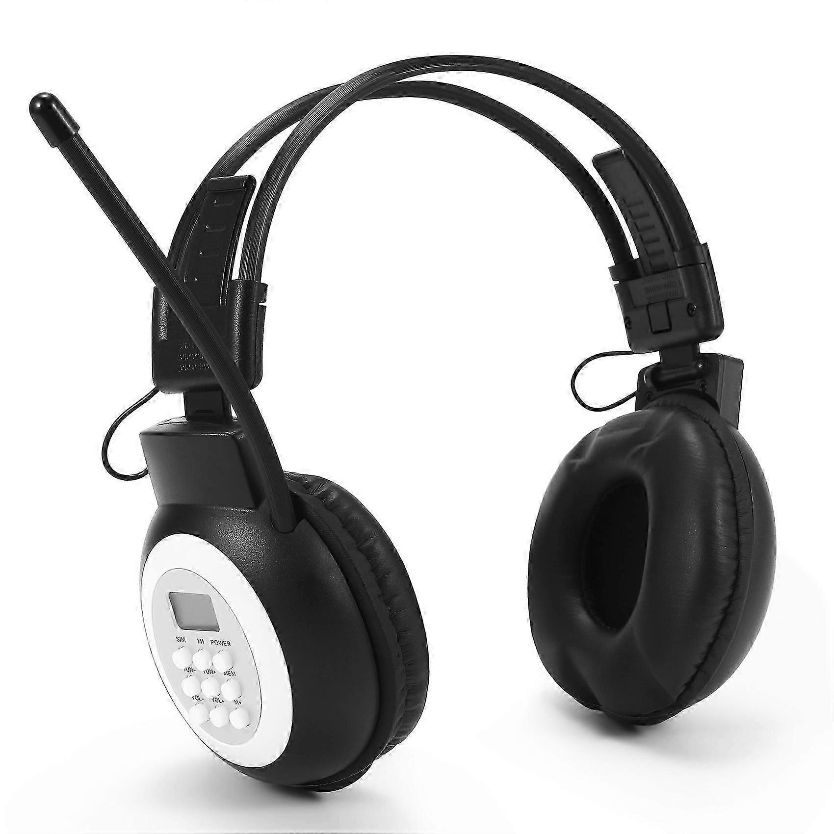 Portable Personal FM Radio Headphones , Wireless Headset with Radio Built in for Walking, Jogging