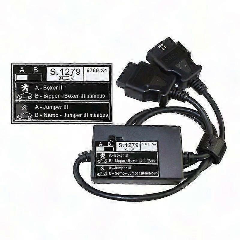 Peugeot Citroen PP2000 Lexia3 S.1279 OBD-II Diagnostic Cable Adapter Module Connector Cords
