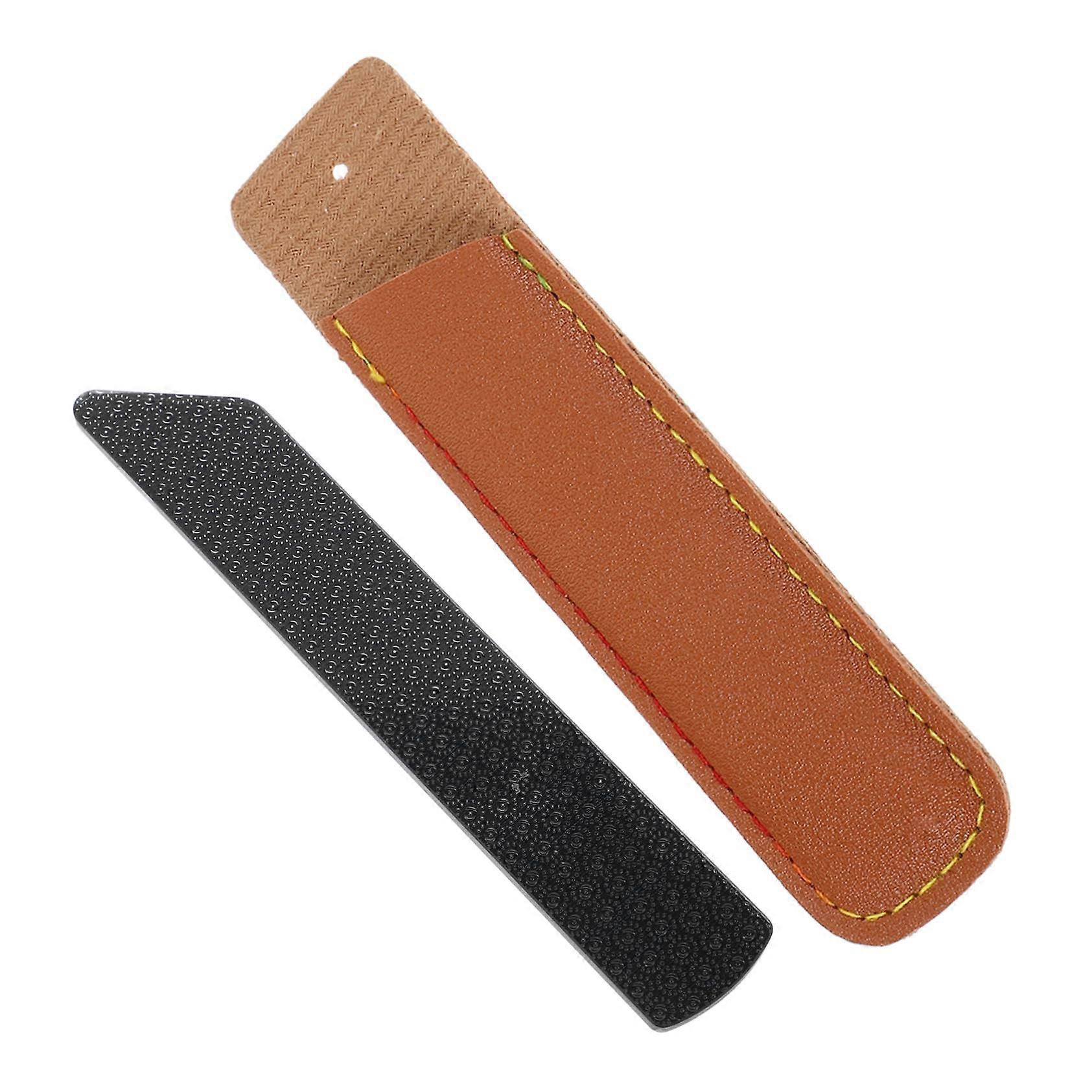 Microdermabrasion Foot File Set with Pumice Stone, Manual Foot Scrubber, PU Black Rubbing Board for Smooth Feet
