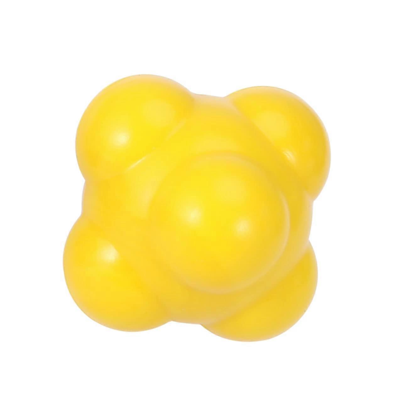 Reaction Ball for Agility Training Yellow Medium Difficulty Promotes HandEye Coordination and Speed for Exercises Against Walls Team