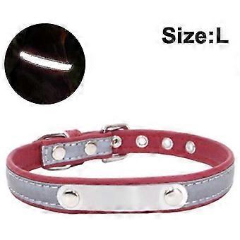 Collier pour chien avec étiquette nominative gravée, personnalisable, cuir souple, collier pour chien