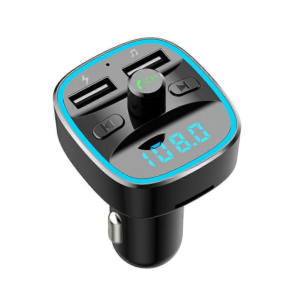 Car Bluetooth FM Transmitter - Hands-Free Calling, Dual USB Ports, LED Screen for SD/USB