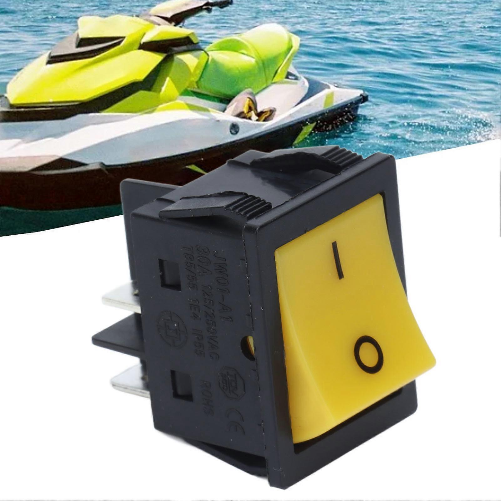 Power Switch Quick Response 4 Pin Terminal Replaceable Compact Durable Convenient Button for Instruments 125/250VAC