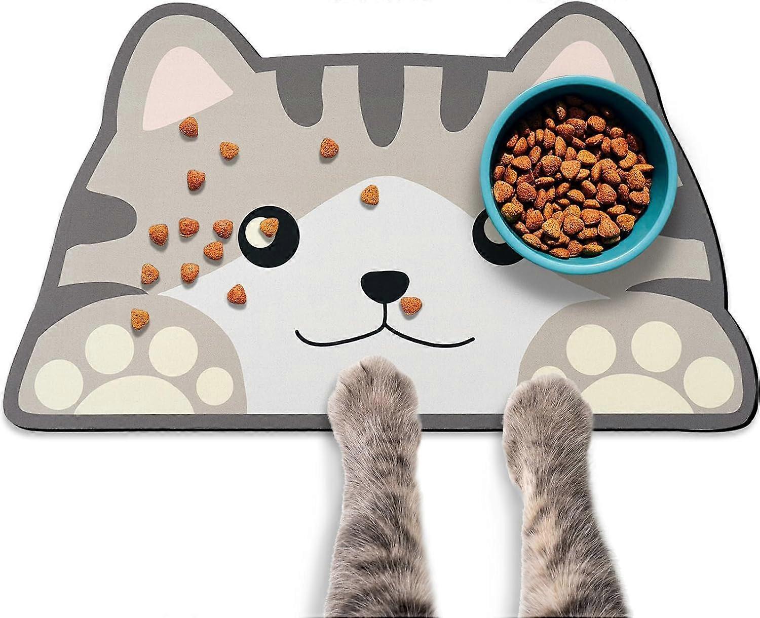Small Cat Food Mats for floor, Cat Water Bowl Mats Pet