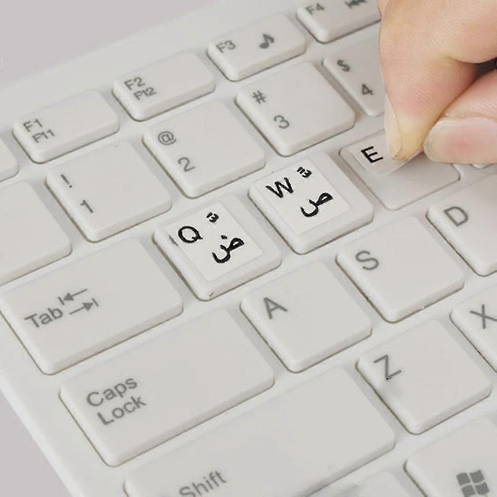 Adesivi per tastiera trasparenti arabe, lettere per qualsiasi computer portatile o tastiera