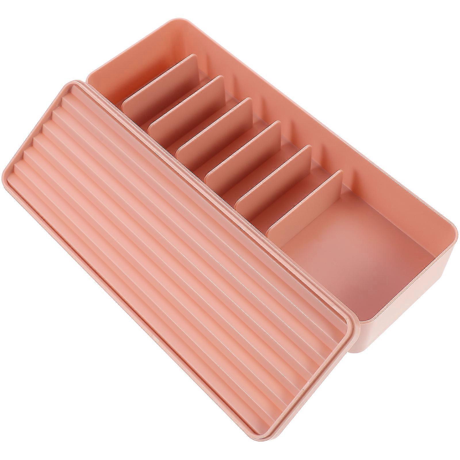 Dust Proof Cable Storage Box Multi Grid Organizer for USB Power Cords Portable Wire Management Case with Lid for Desktop