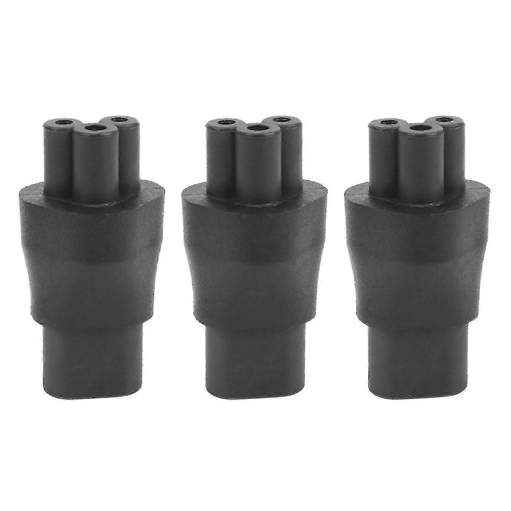 Improved Power Supply Adapter: 3x IEC 320 C5 3-pin Female to C8 2-pin Male Plug Converter