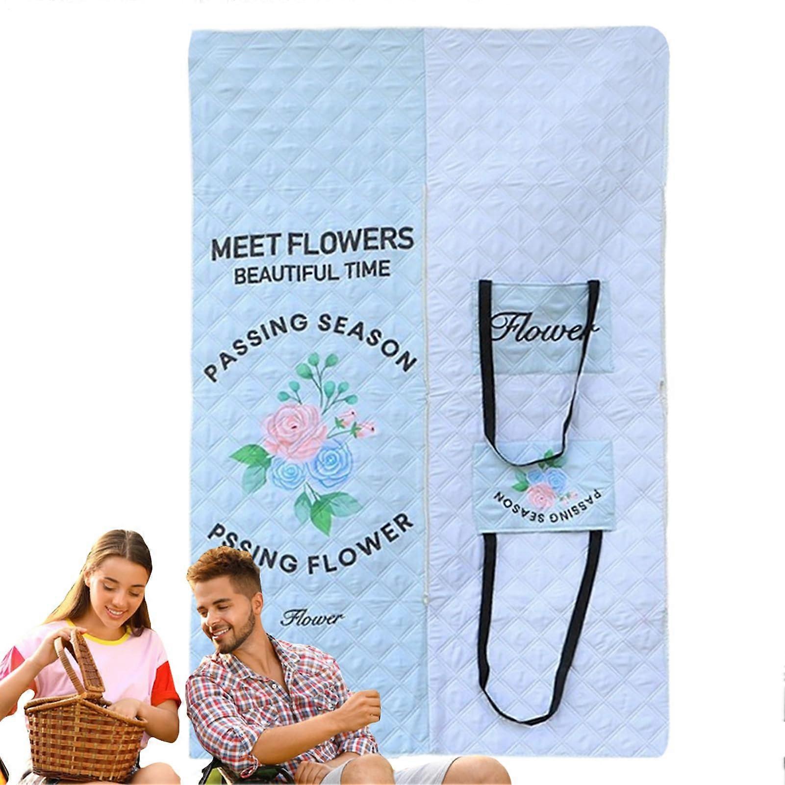 Beach Blanket Waterproof Sandproof 79x79 inches | Multi-functional Foldable Camping Blanket for Travel, Hiking, and Pool Use