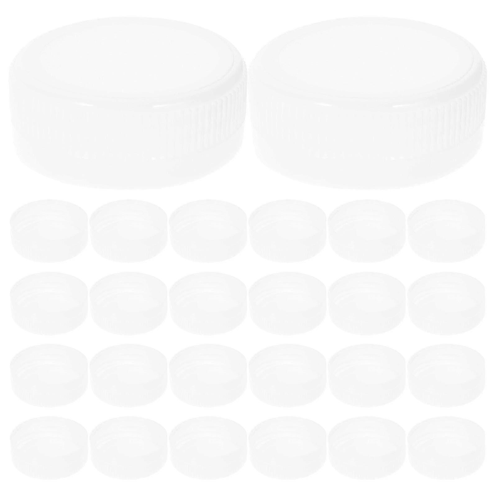100pcs White Plastic Bottle Caps for DIY Crafts, Kids' Activities & Educational Development