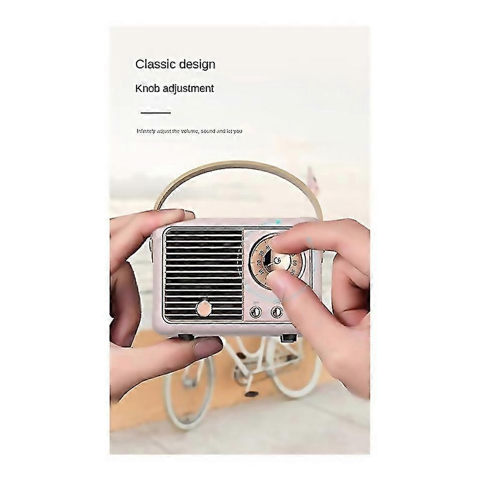 For Retro Bluetooth Speaker Hm11 Classical Retro Mini Music Player Blue