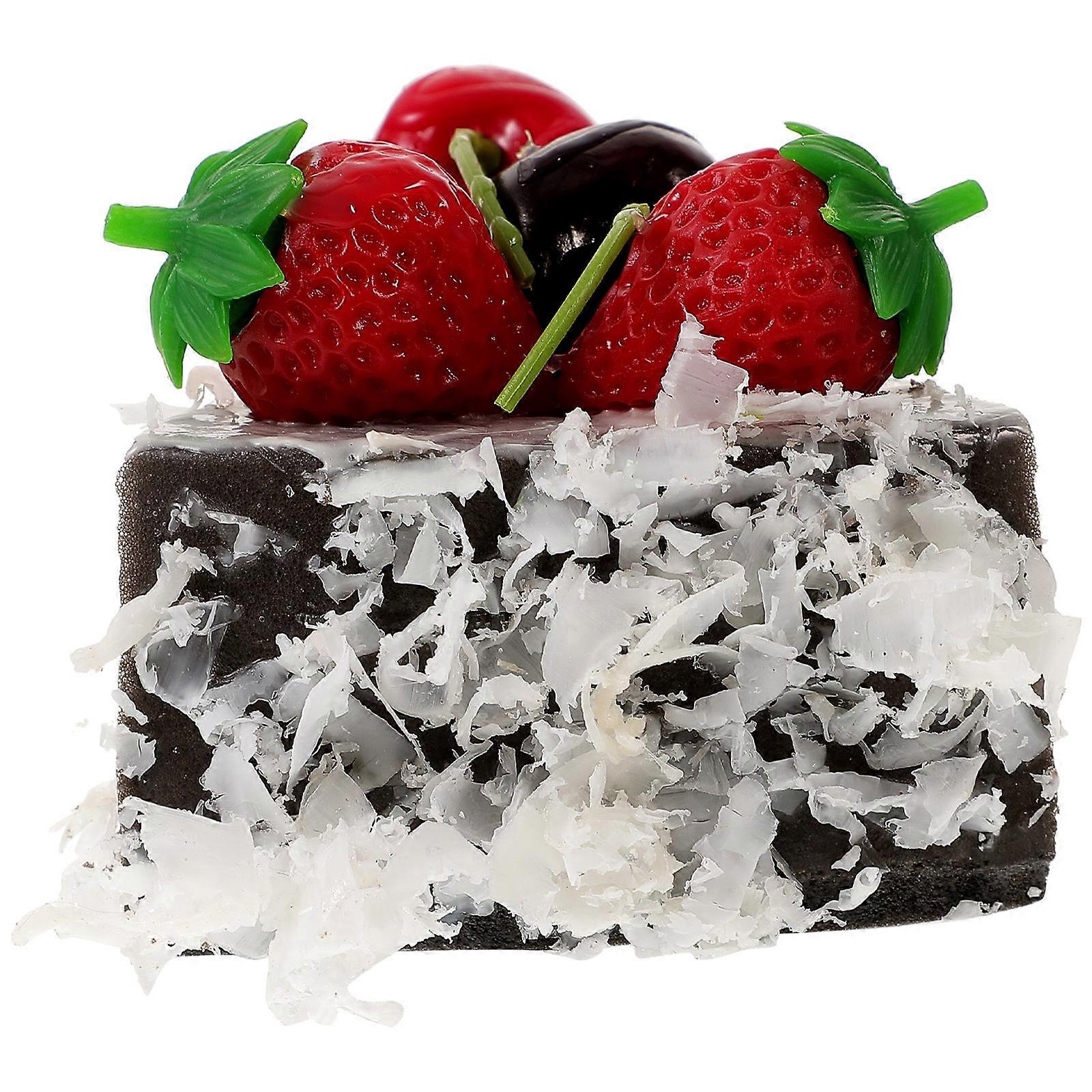 Artificial Cake Decoration Fruit Cake Shape for Home Decoration Multi Pu Pvc Material Display Model 1Pcs