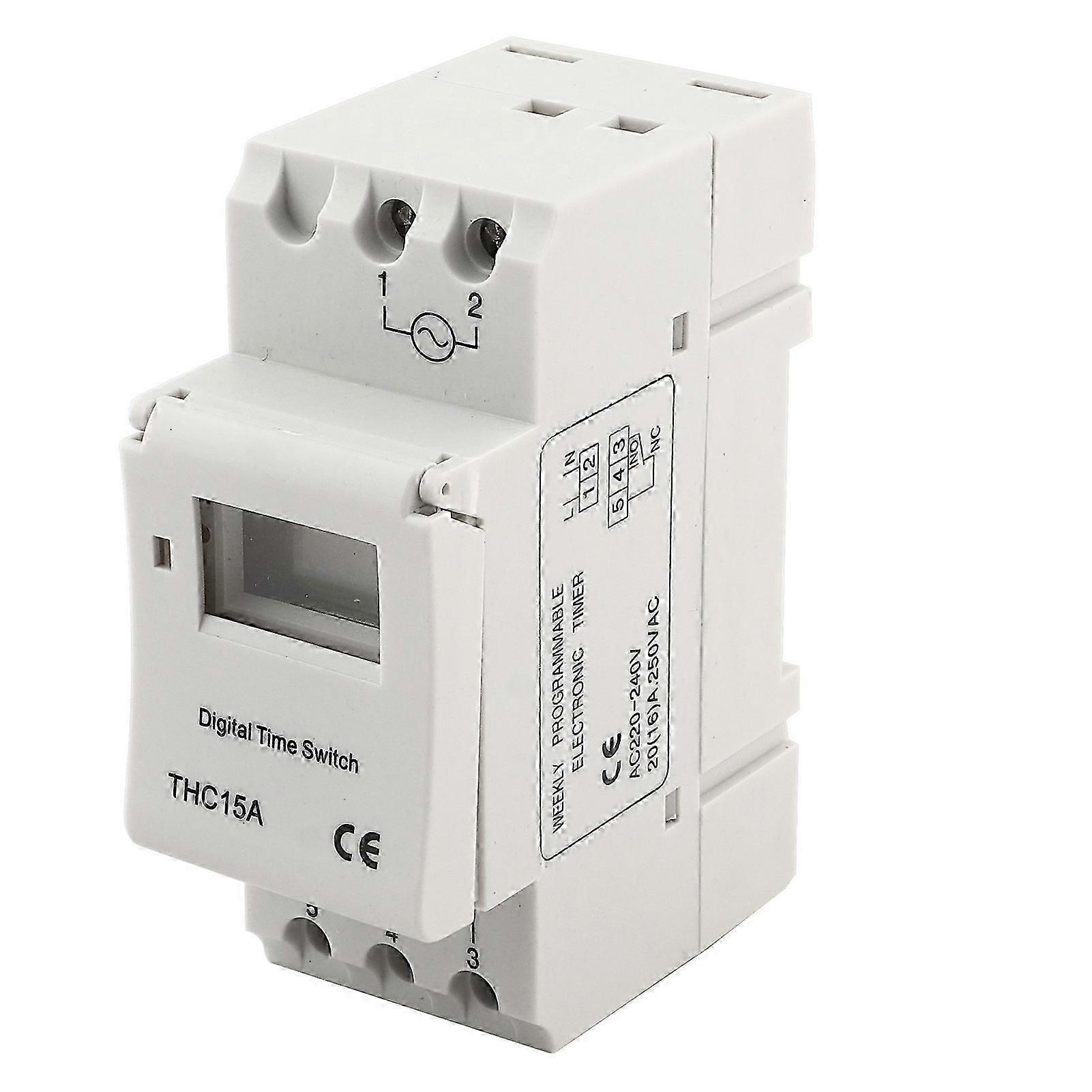 THC15A 220?240VAC 20A DIN Rail Digital Programmable Timer Switch