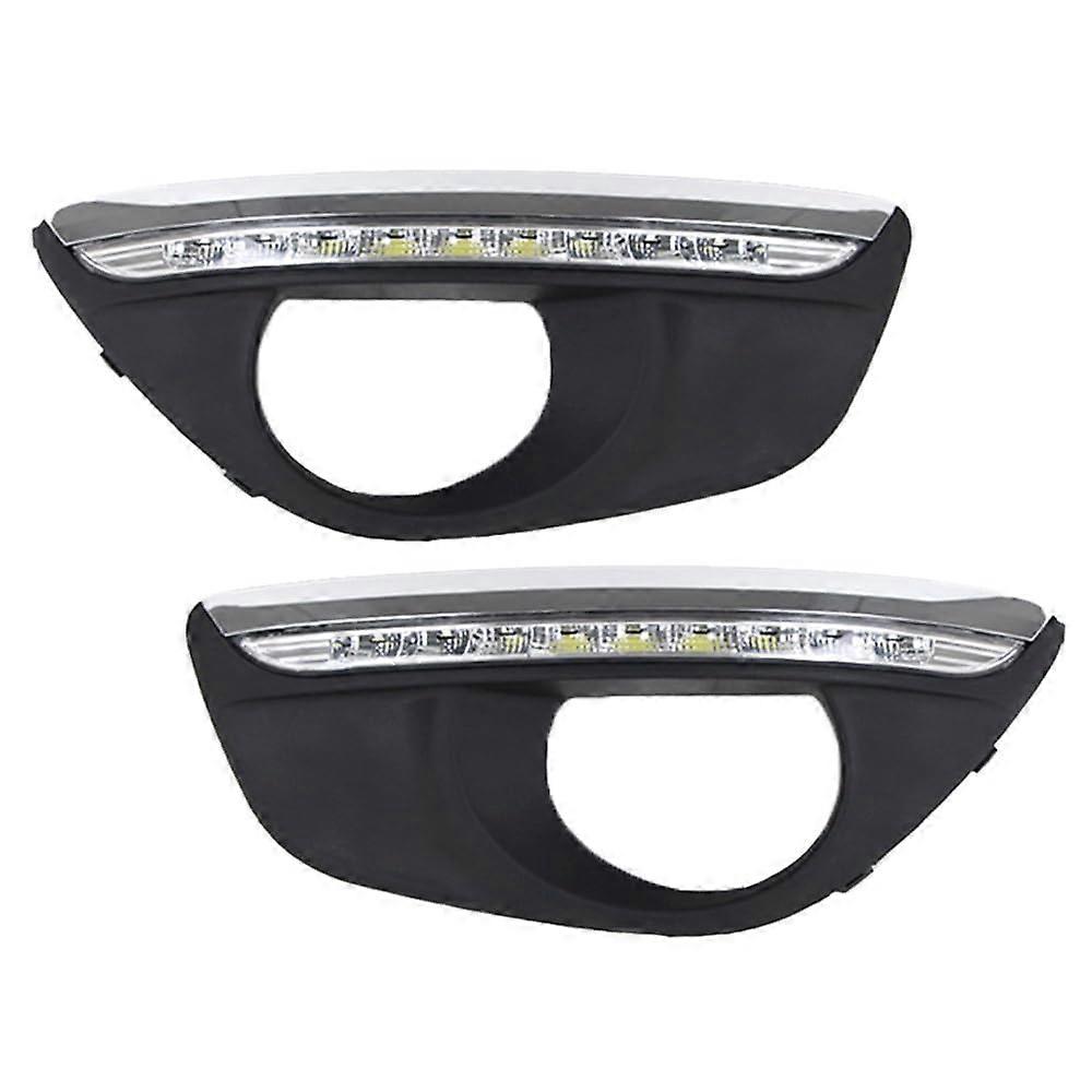 LED Daytime Running Light DRL Fog Light Turn Signal 2 Pack for Hyundai Santa Fe 20102012 White