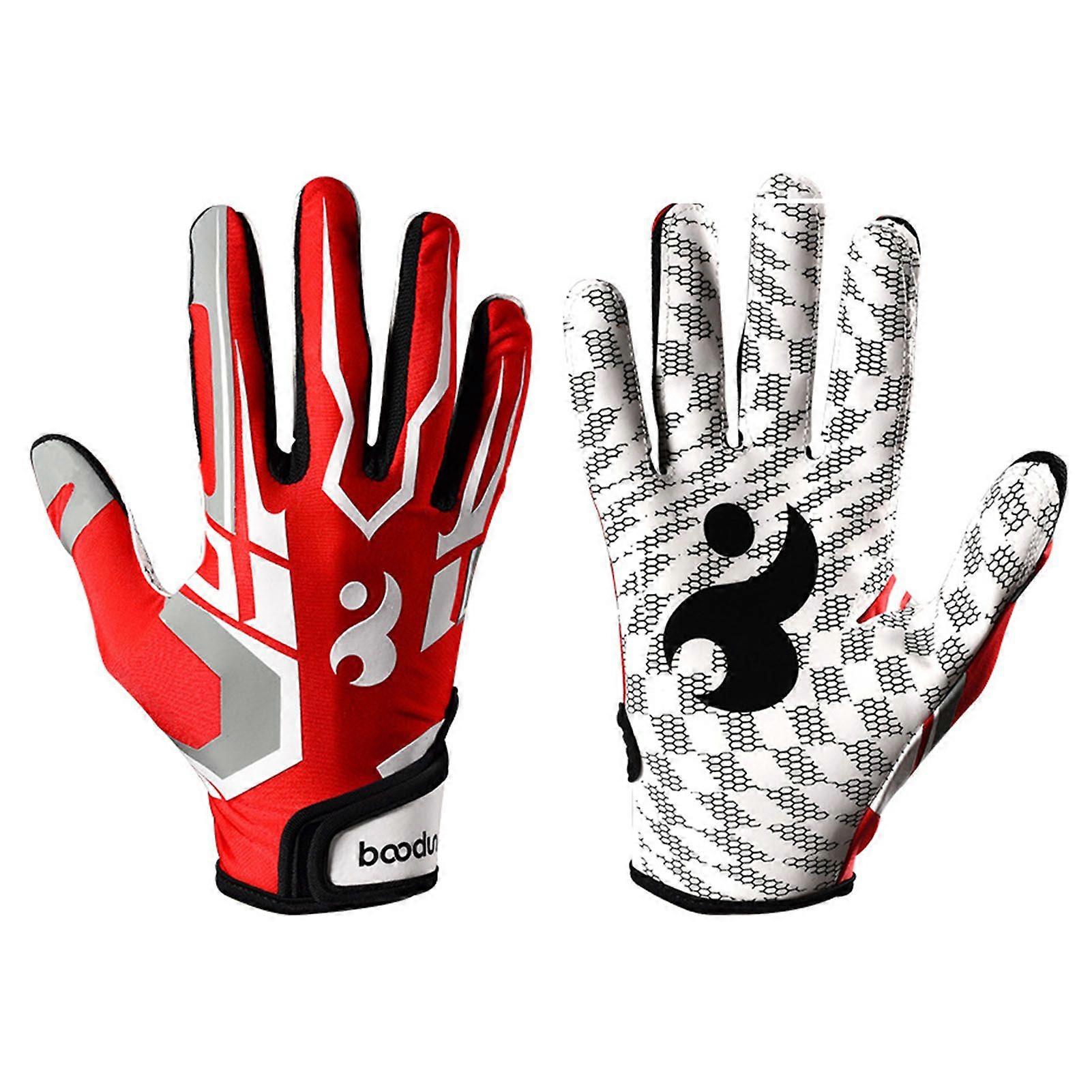 Gants de frappeur de baseball Gant de receveur de sport à haute adhérence Gants de football américain antidérapants protecteurs pour les jeunes et les adultes L