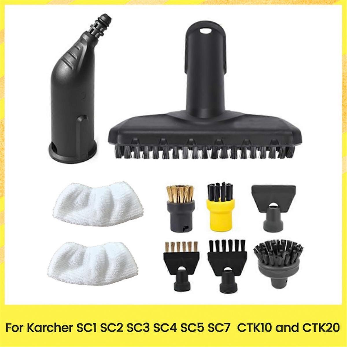 Steam Cleaner Round Brush Power Nozzle Head Mop Rag for SC1/SC2/SC3/SC4/SC5/SC7 Steam Cleaner Parts