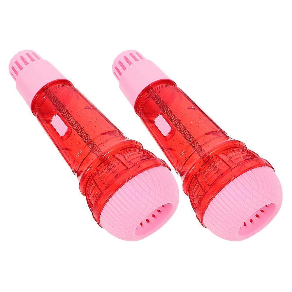 Kids Echo Microphone Toy for Early Education Pink Plastic Ideal for Kindergarten Use 2 pcs