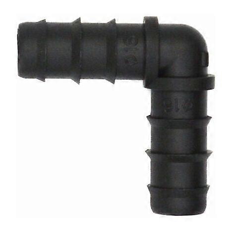 Pipe Connectors for 16mm Irrigation System Elbow, Black, 9 Pcs