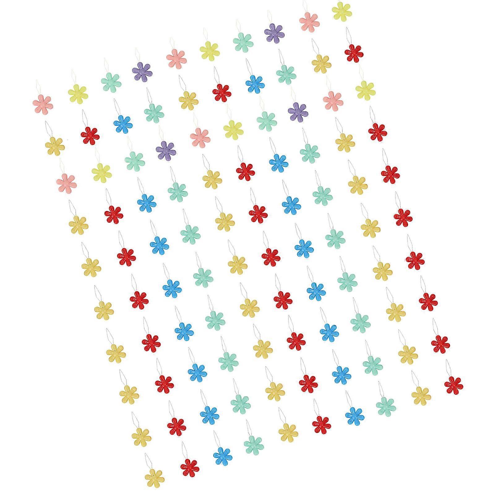 100 Pcs Needle Threading Tool Flower Needle Threader Sewing Accessories for Stitching Knitting Crafting Multicolor