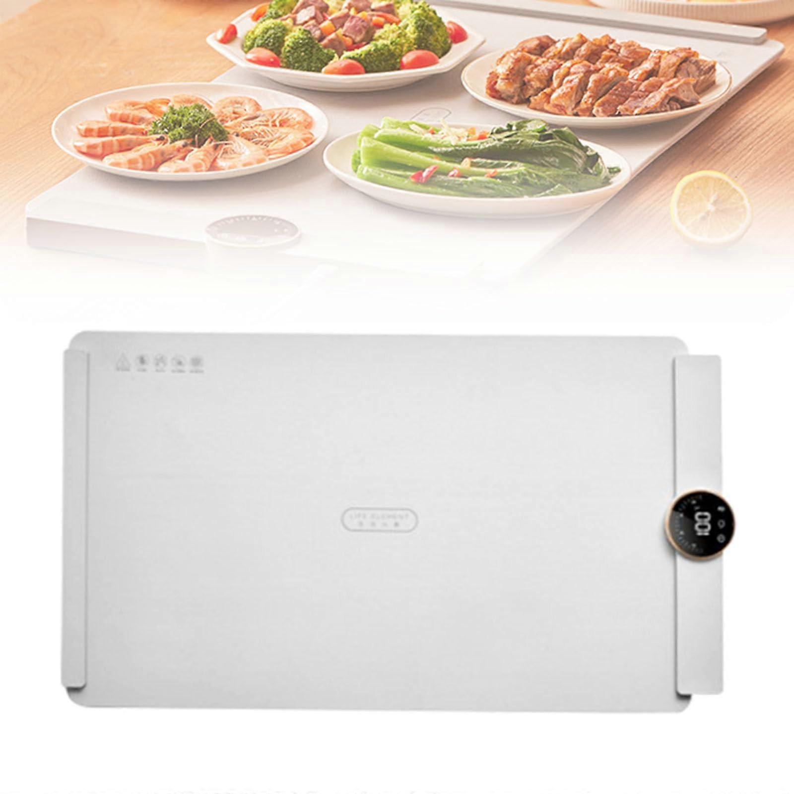 Electric Food Warming Mat 60-100C Adjustable Temperature, 4-Hour Timer, Waterproof Buffet Party Warmer For Home Dinners