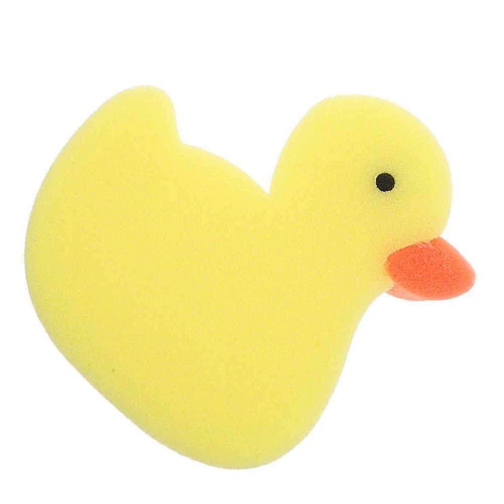 Exfoliating Bath Sponge 3Pcs Cute Duck Shaped Bathing Tools For Baby Kids Toddlers Yellow Color Soft Material