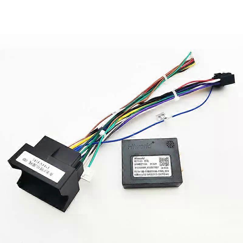 Quadlock 40 Pin Wiring Harness Adapter, CAN Bus Decoder, 16 Pin Connector Car Android Cable for Mercedes Benz E Class W211 W212