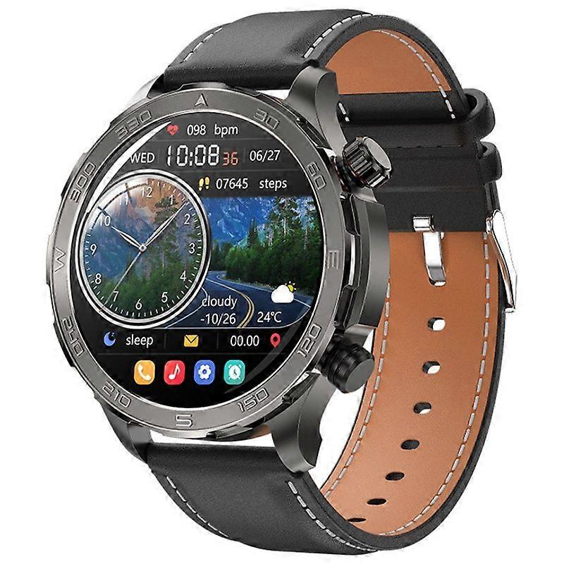Smartwatch with Bluetooth Calling, Heart Rate, Blood Pressure, Blood Oxygen, Temperature Monitoring, and Multiple Sports with Sleep Tracking Modes(Bla