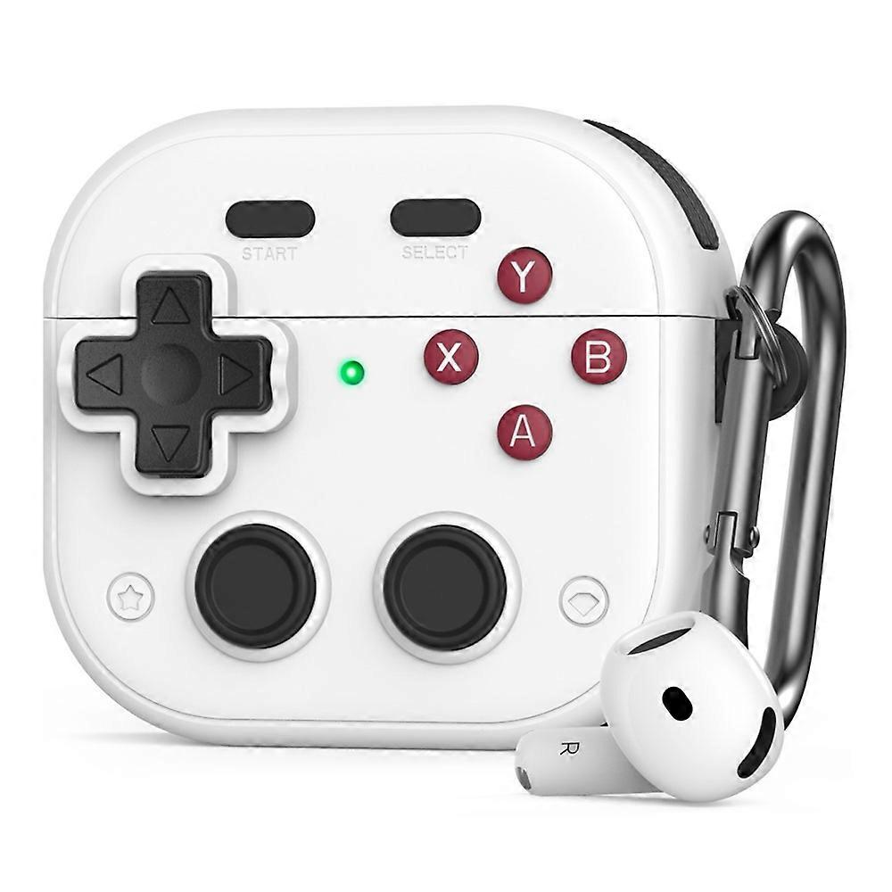 AHASTYLE WG175 Compatible For AirPods 4 Protective Case Game Console Design Silicone Earphone Cover with Carabiner